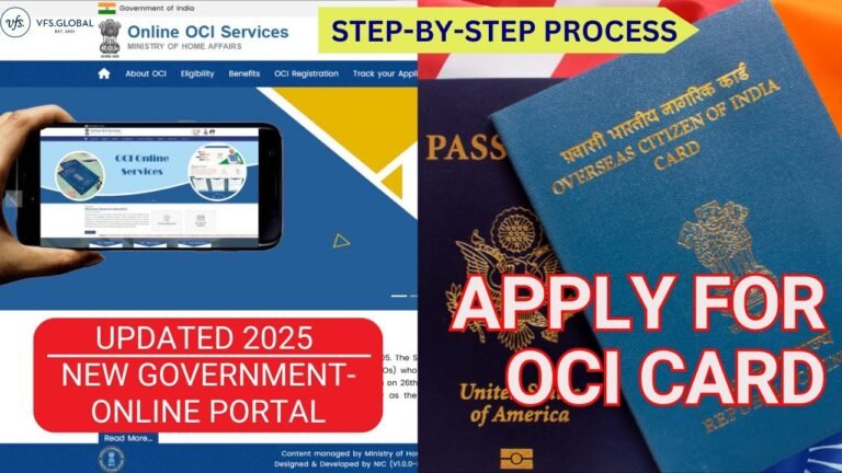 How to apply for an OCI Card using NEW online portal? | Step-by-Step VFS Global Process – 2025