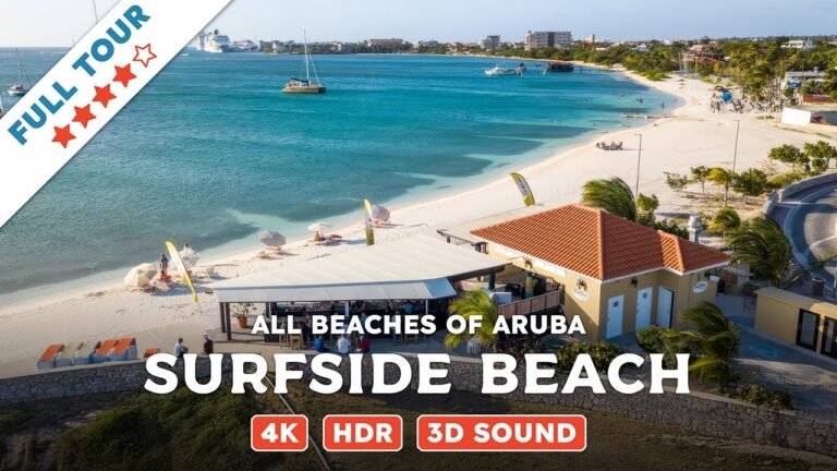 Surfside Beach, Aruba — Beach Walking Videos of ALL Beaches of Aruba (4K, HDR, 3D Sound)