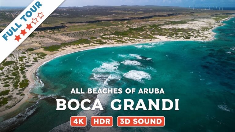 Boca Grandi, Aruba — Beach Walking Videos of ALL Beaches of Aruba (4K, HDR, 3D Sound)