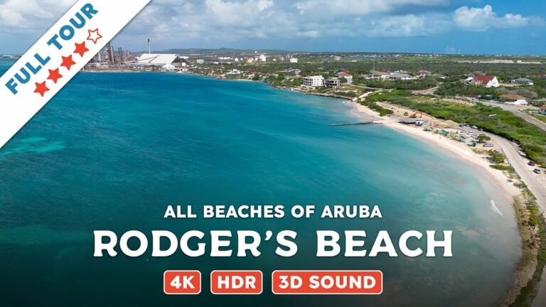 Rodger's Beach, Aruba — Beach Walking Videos of ALL Beaches of Aruba (4K, HDR, 3D Sound)