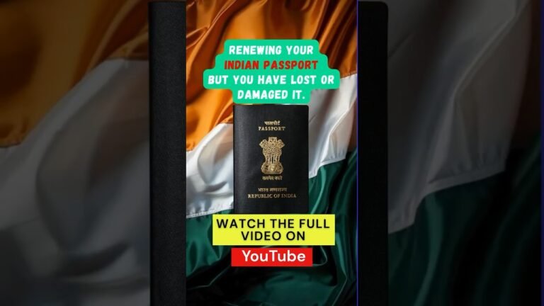 Indian Passport Renewal Document List in Lost or Damaged Category #indianpassport #shorts