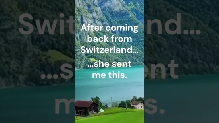 How a Detailed Switzerland Itinerary Changed Her Trip 🇨🇭