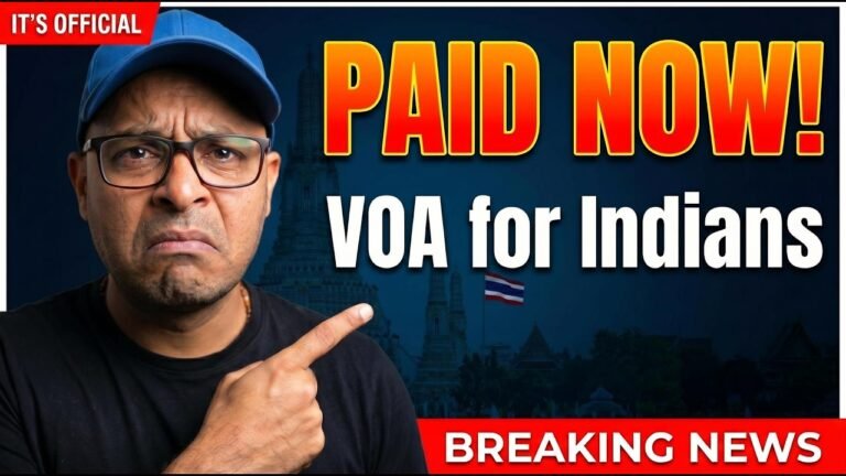 Thailand Visa is PAID Now for Indians! VOA Official Breaking News