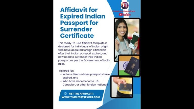Surrender Your Indian Passport? Use This Template #OCI #IndianPassport #Shorts