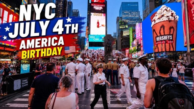 NYC 4th of July 🗽 U.S. Navy Sailors Take Over Times Square | America 250