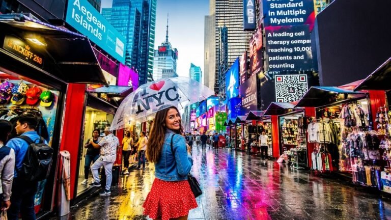 NYC FIFA ⚽️ Rainy Day Times Square Walking Tour 4K | Incredible Energy, Crowds & Summer Vibes