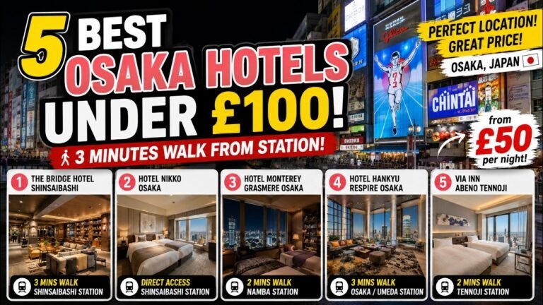5 Best Osaka Hotels From £50 🏨 All Within 3 Minutes of a Station! 🇯🇵 Don't Stay in Namba?