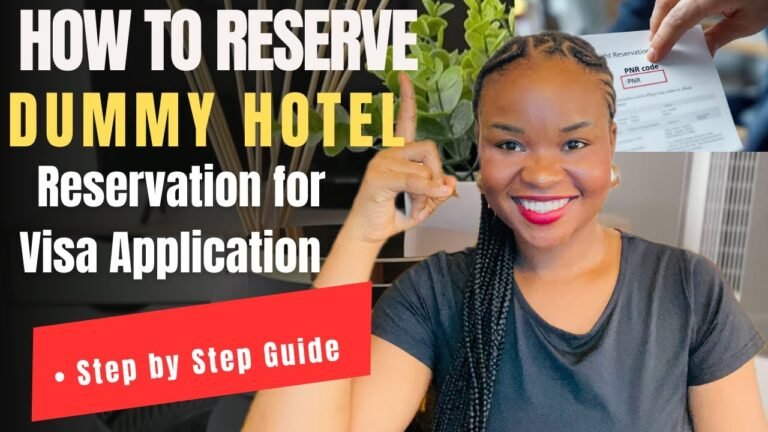 How to Make a Hotel Travel Itinerary for Visa Applications |Step-by-Step Guide