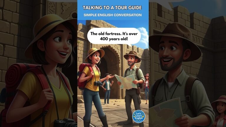 Talking to a Tour Guide in English – Easy Dialogue for Beginners  #englishconversation #dailyenglish