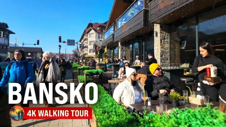 Bansko, Bulgaria at its Peak: Old Town to the Top of the Ski Resort – Walking Tour 4K