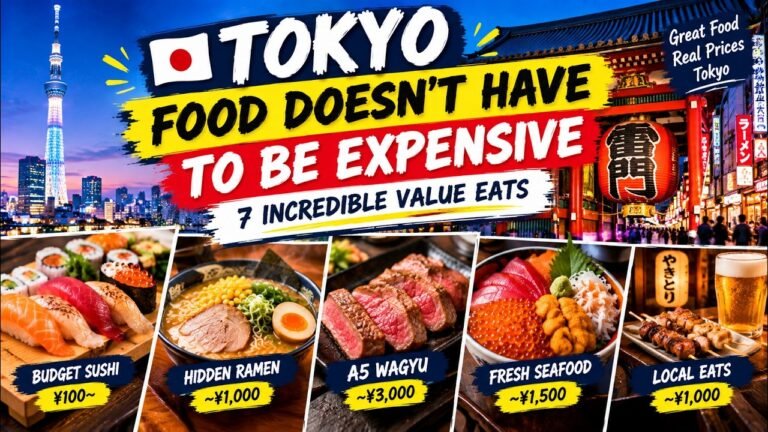 🇯🇵Tokyo Food Doesn't Have to Be Expensive 🍢🍣 7 Incredible Value Eats🥩🦀